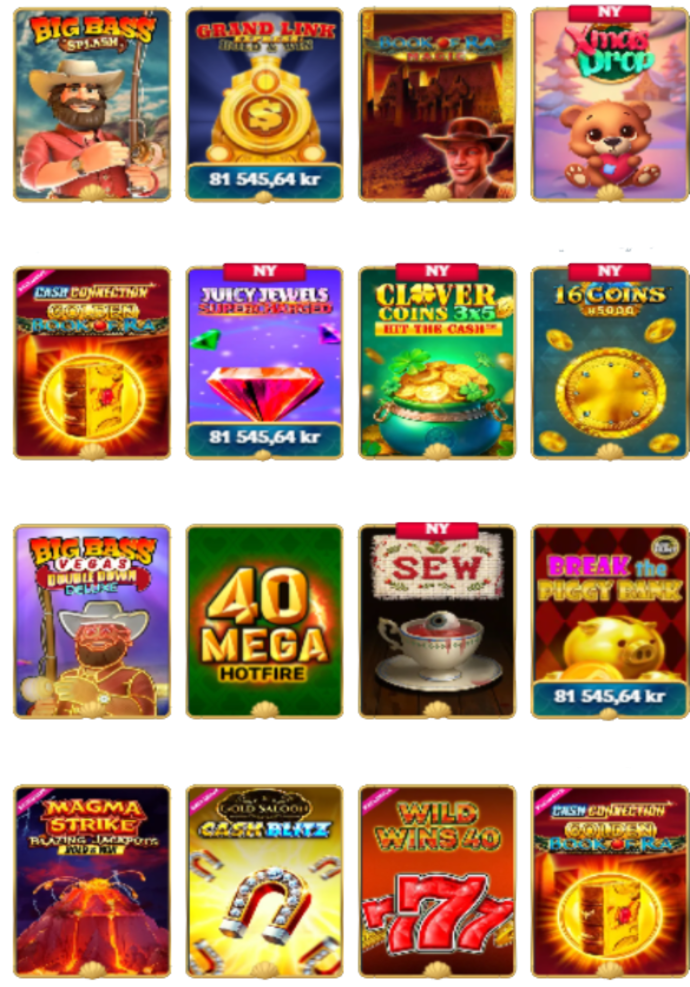 Casinospill tilgjengelig pÄ AquaWin casino i Norge